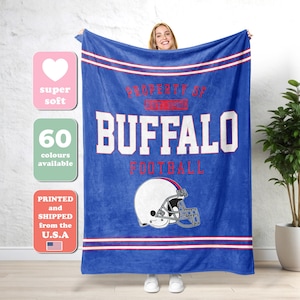 Buffalo Football Personalized Blanket,Buffalo Bill Blanket, Buffalo New York,Buffalo Bill Fan Gift,Sunday Football FA15
