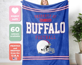 Buffalo Football Personalized Blanket,Buffalo Bill Blanket, Buffalo New York,Buffalo Bill Fan Gift,Sunday Football FA15