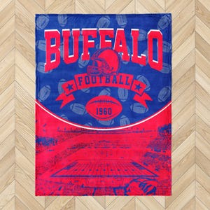 Buffalo Football Personalized Blanket,Buffalo Bill Blanket, Buffalo New York,Buffalo Bill Fan Gift,Sunday Football FB15
