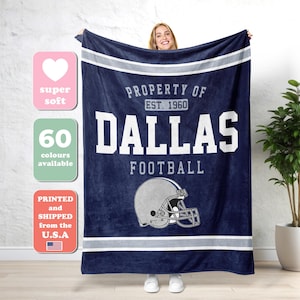 Dallas Football Vintage Style Personalized Blanket,Dallas Football Blanket,Cowboy Blanket,Dallas Blanket,Dallas Fans Gift FA1