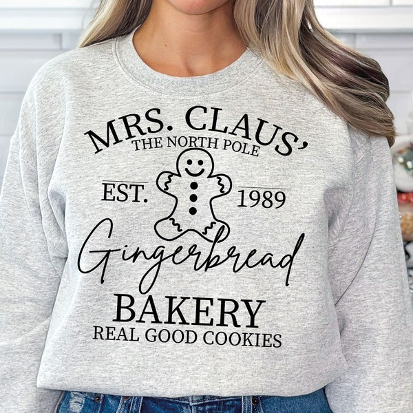 Mrs Claus Gingerbread Bakery SVG, Christmas SVG, Holiday SVG, Png, Pdf, Cricut, Cut Files, Silhouette Files, Download, Print