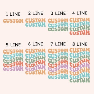 Svg personnalisé, Svg empilé ondulé personnalisé, Svg de texte ondulé rétro personnalisé, personnalisé, Svg personnalisé léopard, fichier Svg pour Cricut, téléchargement numérique
