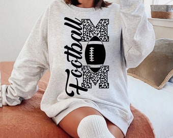 Football Mom Svg, Football Mama Shirt Design, Football Svg Files for Cricut - Cut File, Football Vector Clipart,Leopard Shirt Print