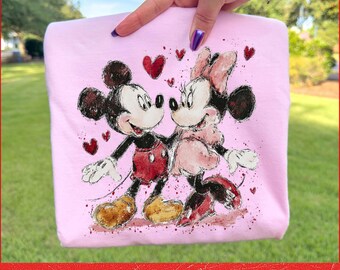 Valentine Mouse and Friends Png, Happy Valentine's Day Png, Valentines Family Trip Png, Magical Heart Valentines Png,Retro Cartoon Valentine