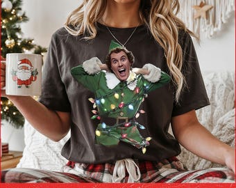 Retro Christmas Movie Character PNG: Elf, Funny Vintage Design (Digital Download)