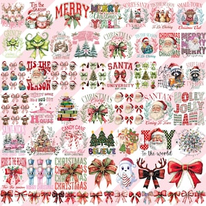 60+ Pacote de Natal Png, Feliz Natal Png, Natal Png, Western PNG, Papai Noel PNG, Pacote Png, Designs de Sublimação, Download Digital