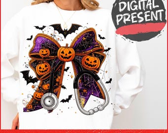 Halloween Nurse Png, Fall png, Stethoscope Nurse Png, Nurse Halloween PNG, Spooky Coquette Nurse PNG, Fall Nurse Life Png, Preppy Nurse Png