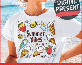 Boho Summer Vibes PNG, Retro Summer PNG, Floral Summer Png, Beach Png, Hello Summer Png, Girls Trip Png Vacation Strawberry Png Sublimation