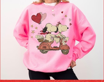 Snoopy Valentine PNG, Cartoon Couple, Gifts for Girlfriend (Digital Download)