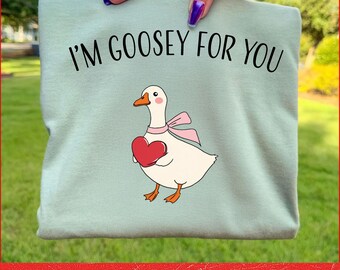 Coquette Valentine Goose PNG, Funny Valentine Shirt Design, Cute Goose Love Sublimation, Be Mine Download, XoXo Png