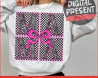 Glitter Pink Mama Coquette Bow Png, Mama Checkered Png, Mama Varsity Png, Pink Mama Png, Mama Png, Mama Bow Png, Mama Leopard png