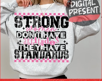 Strong Women Encouraging Quotes PNG Trendy Womens Sarcasm Retro Checker Png Sassy Positive quote design Trending girls shirt design ORIGINAL