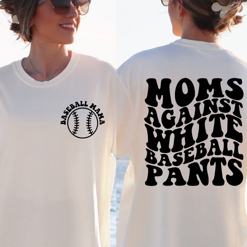 Moms Against White Baseball Pants Svg, Baseball Svg Png Pdf, Funny Baseball quote Cut File, For Shirt, Mug, Cricut image 2