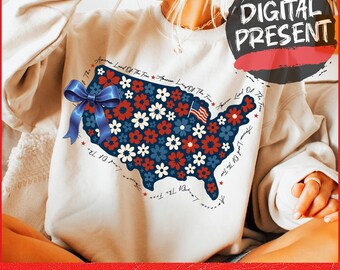 America Land Of The Free Png, Retro 4th of July Png, Retro Boho Coquette America Bow  Png, Girly USA Png, Independence Day Png,Patriotic png