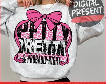 Mezquino, bonito y probablemente correcto, descarado PNG, sarcástico y sarcástico PNG, divertido, retro, a cuadros, guepardo, diseño de camiseta de moda para mujer, divertido sarcasmo ORIGINAL