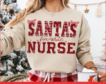 Santa's favorite nurse Png, Nurse Christmas Png, Merry nurse Png, Nurse Sublimation, Xmas Png, Christmas Gift, Holiday, Merry Christmas Png