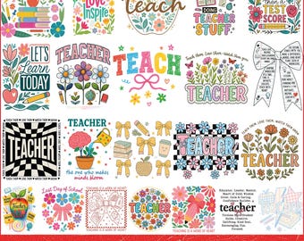 Teacher Sublimation Png Bundle, Teacher Shirt Png Bundle,Boho Teacher Png Bundle, Teacher Png Bundle,Teacher Appreciation Bundle,Teacher Png