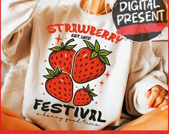 Strawberry Festival 1975 | A Berry Good Time | Retro | Strawberry Coquette | Strawberry Festival | Strawberry Season | Trendy