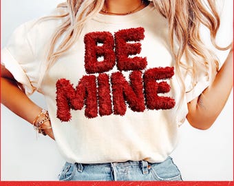 Latch Hook Valentines PNG, Valentine Yarn PNG, Be Mine Yarn PNG, Valentines Day Shirt Design