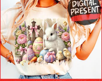 Happy Easter PNG, Retro Easter Png, Easter Bunny Png, Easter Coquette Png, Floral Spring Png, Easter Coquette Png, Brushstroke Easter Png