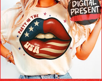 Party in The Usa PNG, 4th of July Png, Fourth Of July Png, USA Png, America png, Retro 4th of July, Independence Day, Sublimation Designs