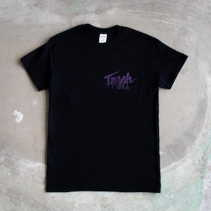 Logo Tee-Screen Printed, Logo Tshirt, Purple and Black, Silk Screen Printed, Logo Design, Streetwear, Crewneck t shirt, Handmade