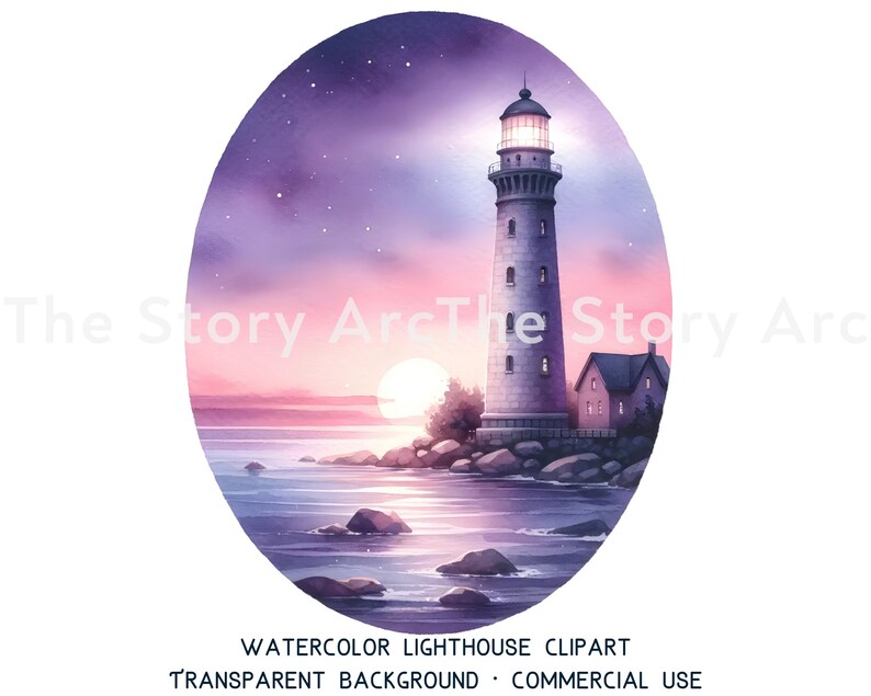 Lighthouse Clipart, 16 High Quality Watercolor Clipart, Lighthouse PNG, Nautical Clipart, Digital Download, Junk Journal, Scrapbook, Crafts