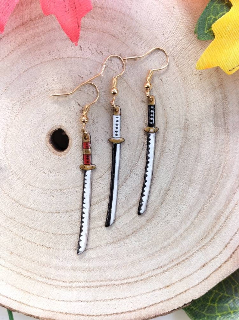 Zoro Katana Earrings Etsy