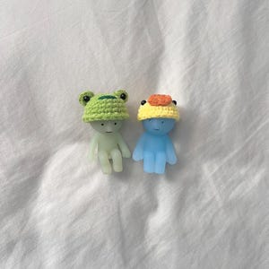 Crochet Smiski Froggy and Chick Hats | Adorable Accessories for Smiskis