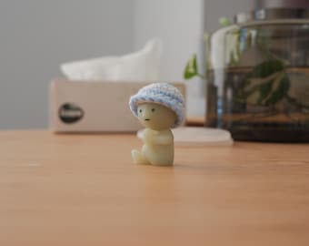 Sombreros de pescador Smiski de crochet / Lisos, a rayas y con corazones