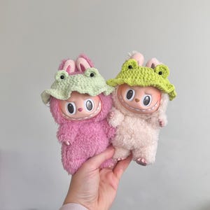 Handmade Crochet Froggy Hat for Doll