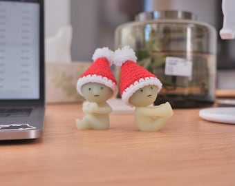 Crochet Smiski Santa Christmas Hats