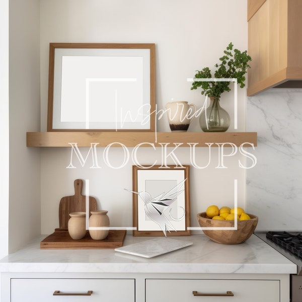 Interior Frame Mockups with Two PSD Files, Kitchen Mockup Frame, Frame Mockup, Art Frame Mockup, Interior Mockup, Frame Mockup, PSD Mockup