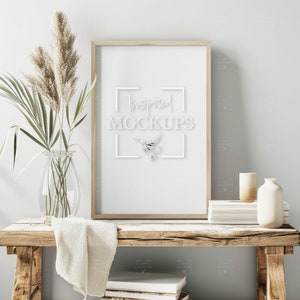 Modern Entry Frame Mockup, Vertical Mockup, Wall Art Mockup, Frame Mockup, Interior Mockup, PSD Smart Object Mockup, 2x3 and 4x5 ratios