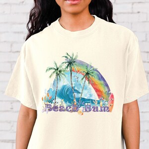Comfort Colors Beach Bum  T Shirt,  Summer vibes T Shirt, Ocean Beach Tee, Oversized summer T shirt Vacation Shirt, Women&#39;s Graphic Tees