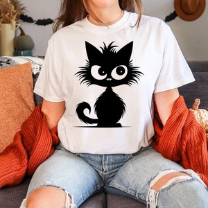 Comfort Colors/ Black Cat Shirt, Funny Cat T-Shirt, Cat What Shirt, Black Cat Shirt, Cat Lovers Shirt, Gift Tee For You And Your Family