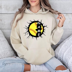 Name Baseball Hoodie, Custom Baseball Hoodie, Game Day Hoodie, Tis The Season Baseball Gift, Baseball Mama, Personalized Baseball Hoodie