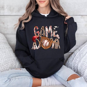 Baseball Game Day Hoodie, Baseball Hoodie, Baseball Hoodie For Women, Sports Mom Hoodie, Family Baseball Hoodie, Baseball Lover Gift