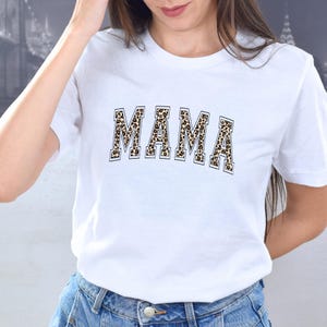 Leopard Mama Shirt, Mothers Day Gift, Mom Shirt, Retro Mama Shirt, Gift For Mom, Mama Shirt, Leopard Mama T-Shirt