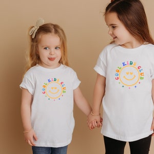 Cool Kids Club T Shirt, Cool Girl Boy Club Gift, Happy Face Tee, Funny Birthday Boy Shirt, Toddler Shirt, Trendy Girl Tee, Cute Smiley Tee