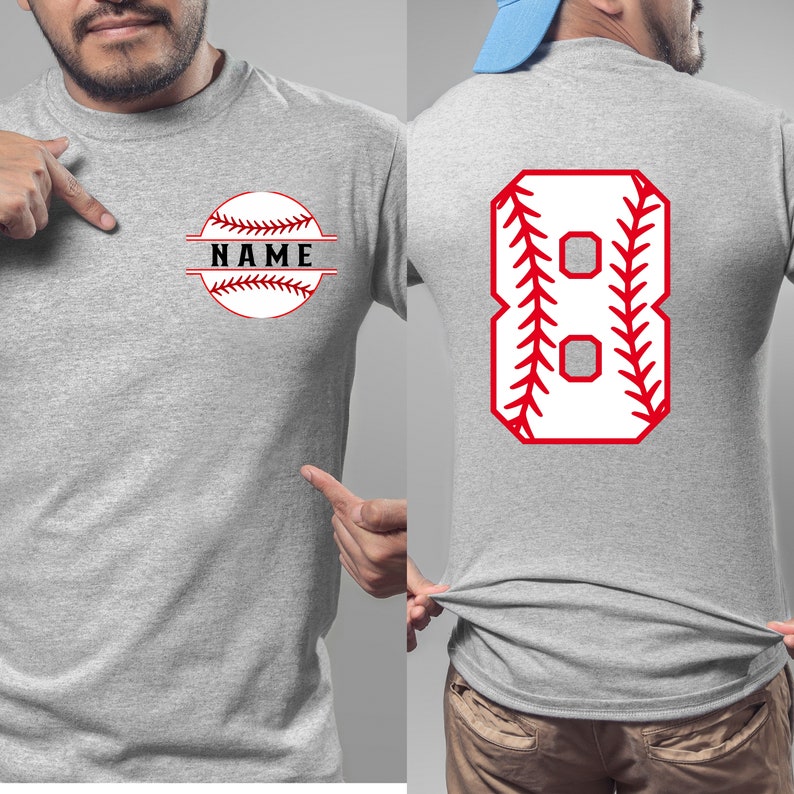 Name and Numbered baseball t shirt, Custom Baseball Tee, Game Day shirt For Her or him, tis the season baseball gift, image 5