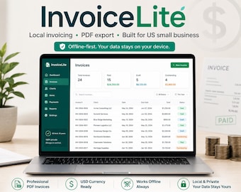 InvoiceLite | Windows Invoice Software | PDF Export | Offline Billing for Small Business | Digital