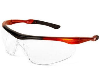 ToolFreak Safety Glasses Clear Lens Dev 2 Rated to EN166 EN170 with Neck Cord and Carry Pouch