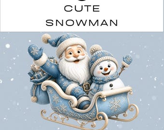 Niedliches Schneemann-PNG-Clipart-Bundle | Geschenkkartenanhänger | Planer, Journal, Scrapbooking | Sofortiger digitaler Download | Kommerzielle Nutzung