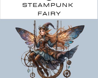 Hada Steampunk PNG / Hadas industriales victorianas de acuarela / Scrapbooking de diario basura / Uso comercial