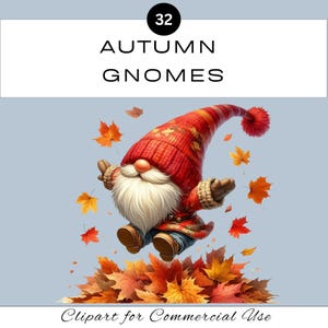 Lot de cliparts PNG mignon automne automne | Aquarelle Lunatique Drôle Insolite | Album de coupures de journal indésirable | Salle de classe | Utilisation commerciale