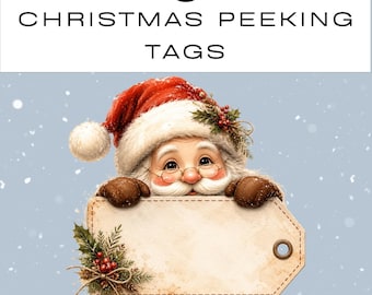 Weihnachtsgeschenkanhänger-Set mit Blick auf die Zukunft | Druckbare Geschenkanhänger | 11 druckbare Blätter | Sofortiger digitaler Download | Kommerzielle Nutzung