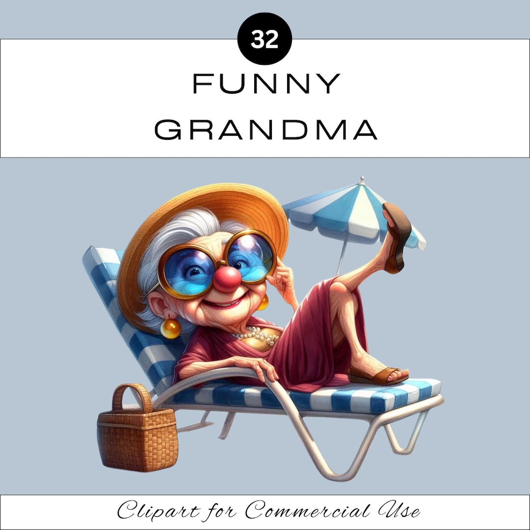 Funny Grannys PNG Clipart Bundle | Sassy Granny Sublimation ...