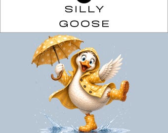 Lustiges Gänse-Clipart-Paket | Witzige Aquarell-PNG-Datei | 300 dpi | Sofortiger digitaler Download | Kommerzielle Nutzung