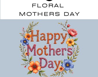 Floral Mothers Day Clipart Bundle | Watercolor PNG | 300DPI | Instant Digital Download